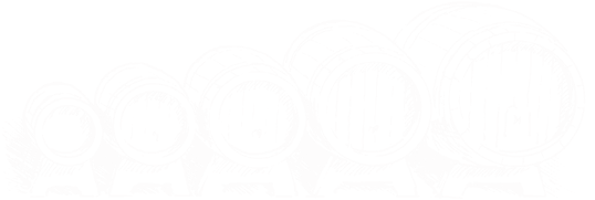 Pecoraro Balsamico – Logo mit Fässer-Emblem (weiße Variante)