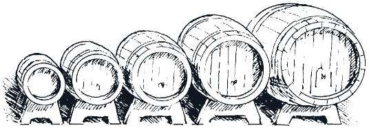 Pecoraro Balsamico – Logo mit Fässer-Emblem